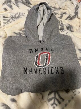 adidas Men's Gray Omaha Mavericks Zip-Up Hooded Sweatshirt